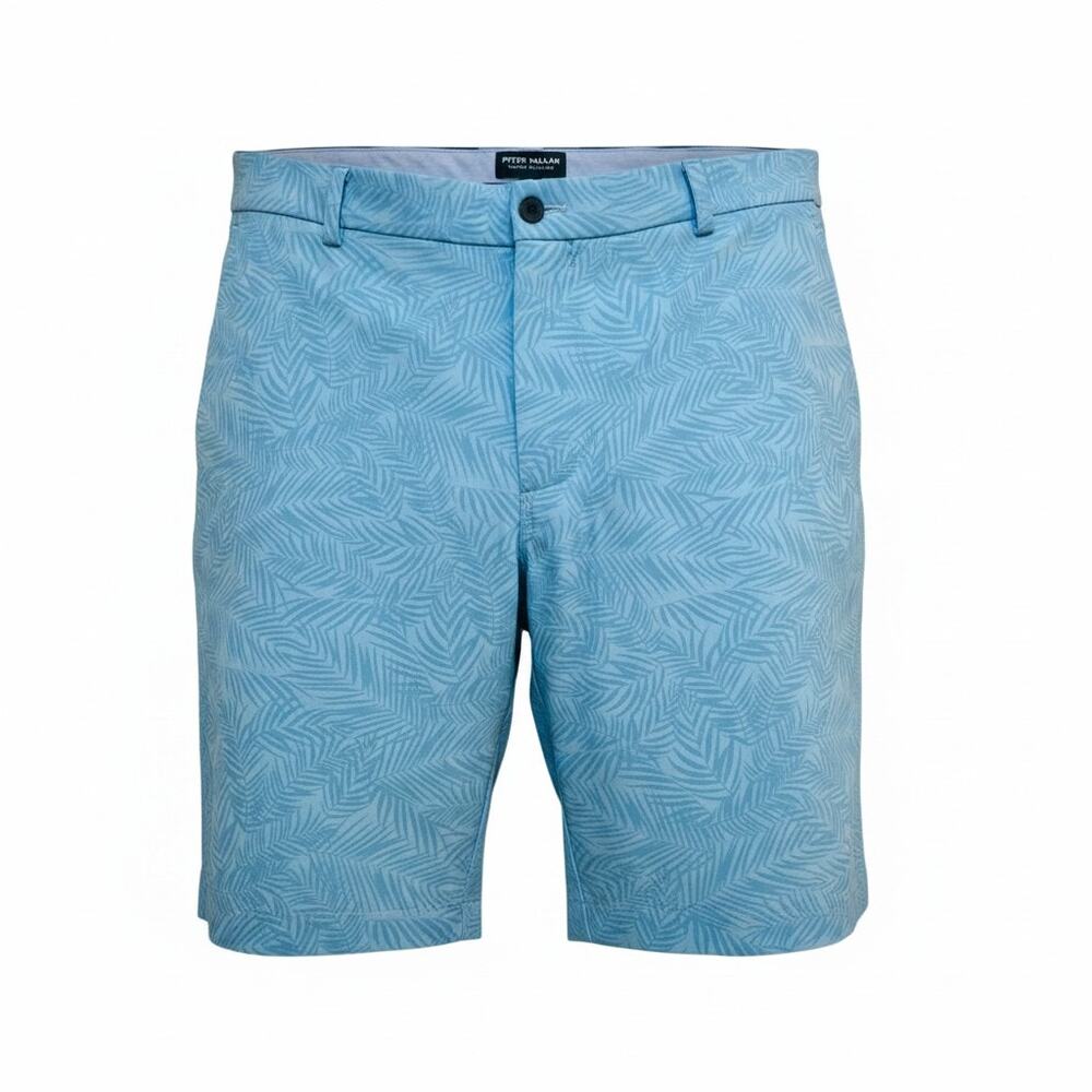 Peter Millar Men's Size 38 x 9 Crown Crafted Surge Palm Performance Golf Shorts